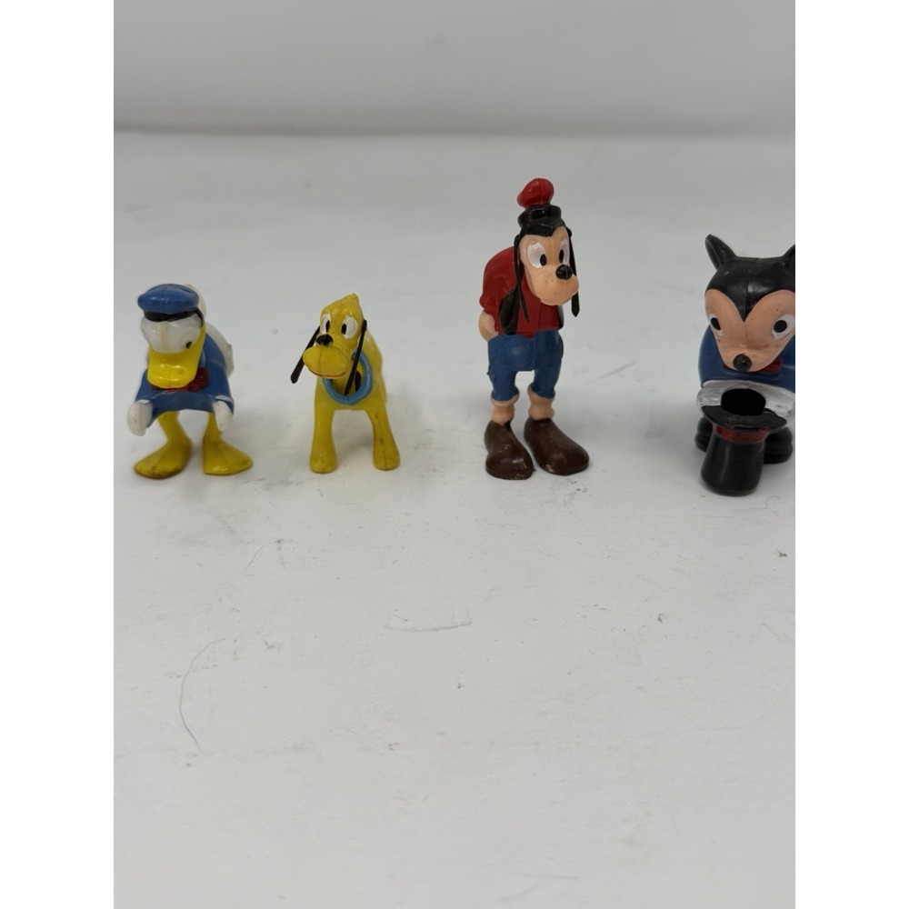 Vintage Walt Disney Productions PVC Figures Lot Pluto Donald Goofy Mickey‎ Marx